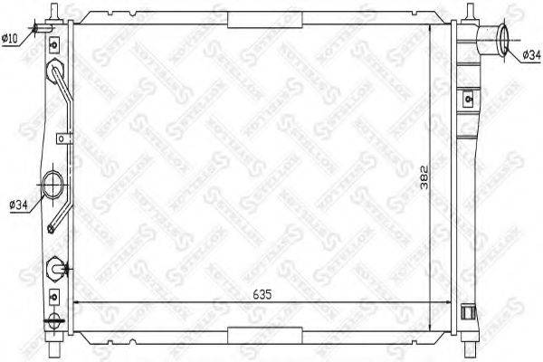 STELLOX 1025161SX Радіатор, охолодження двигуна