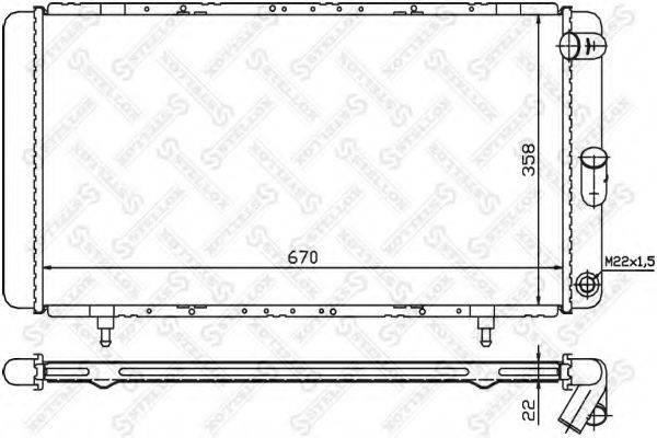 STELLOX 1025233SX Радіатор, охолодження двигуна