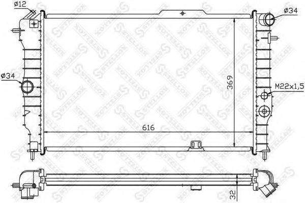 STELLOX 1025251SX Радіатор, охолодження двигуна