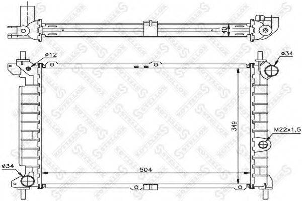 STELLOX 1025259SX Радіатор, охолодження двигуна