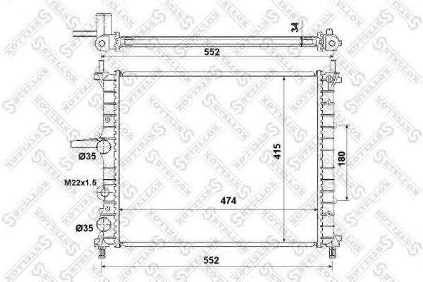 STELLOX 1025331SX Радіатор, охолодження двигуна