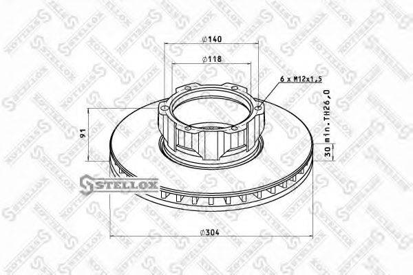 STELLOX 8500722SX гальмівний диск