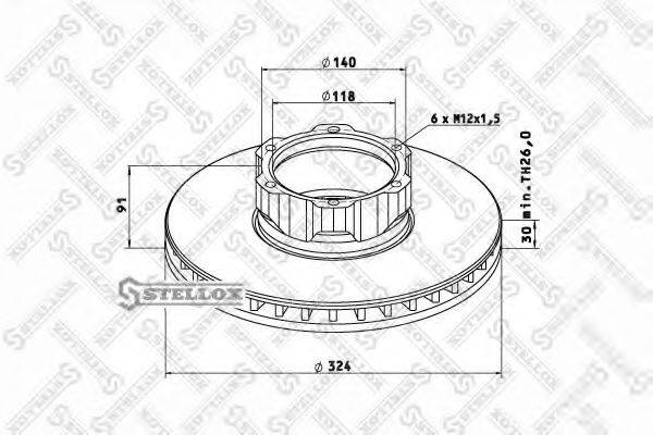 STELLOX 8500723SX гальмівний диск