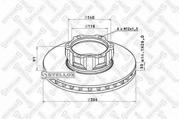 STELLOX 8500774SX гальмівний диск