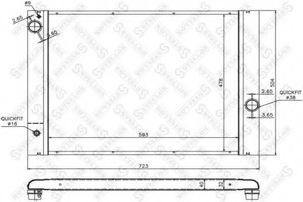 STELLOX 1025155SX Радіатор, охолодження двигуна