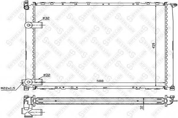 STELLOX 1025240SX Радіатор, охолодження двигуна