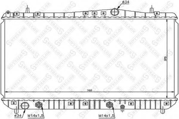 STELLOX 1025322SX Радіатор, охолодження двигуна