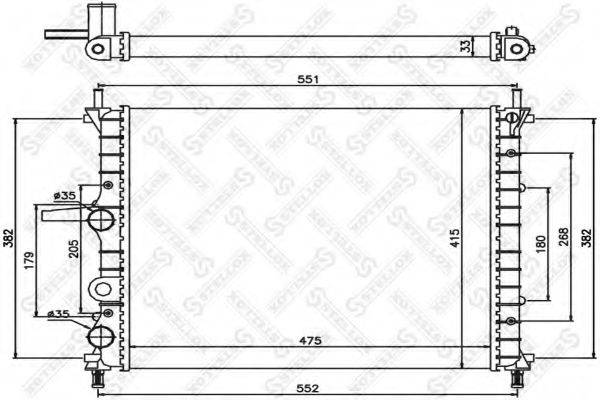 STELLOX 1025332SX Радіатор, охолодження двигуна