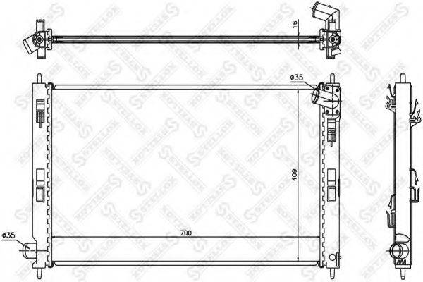 STELLOX 1025349SX Радіатор, охолодження двигуна