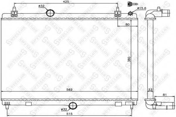 STELLOX 1025413SX Радіатор, охолодження двигуна