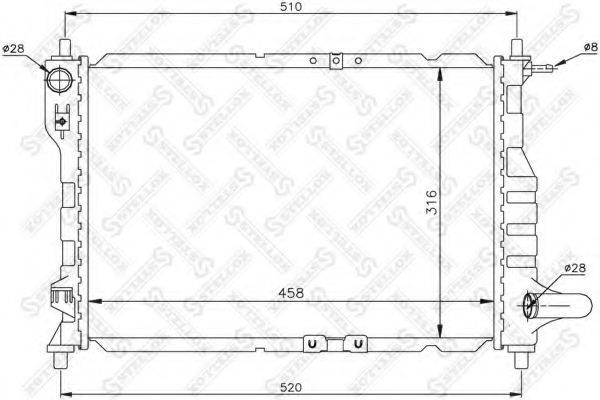 STELLOX 1025435SX Радіатор, охолодження двигуна