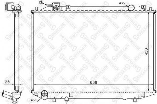 STELLOX 1025474SX Радіатор, охолодження двигуна