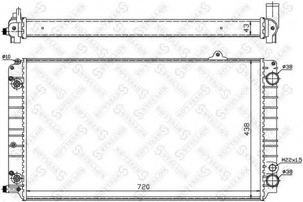 STELLOX 1025510SX Радіатор, охолодження двигуна