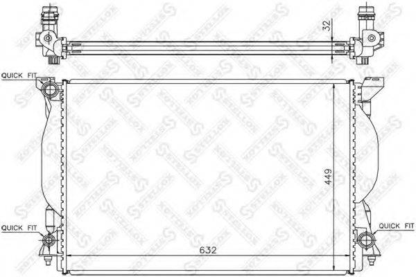 STELLOX 1025516SX Радіатор, охолодження двигуна