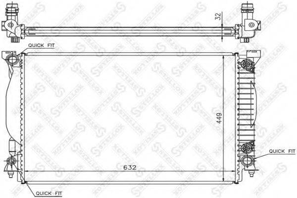 STELLOX 1025517SX Радіатор, охолодження двигуна