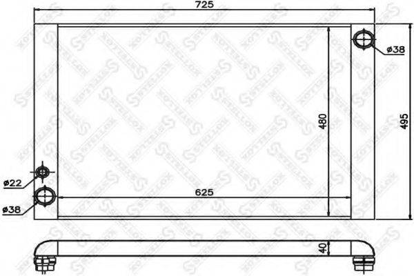 STELLOX 1025526SX Радіатор, охолодження двигуна