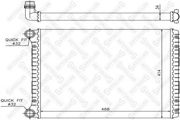 STELLOX 1025529SX Радіатор, охолодження двигуна