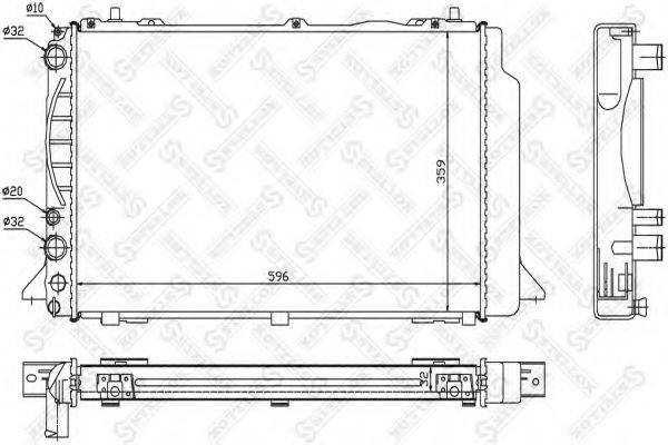 STELLOX 1025536SX Радіатор, охолодження двигуна