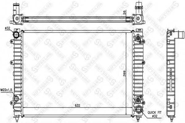 STELLOX 1025543SX Радіатор, охолодження двигуна