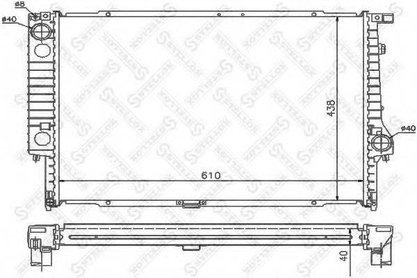 STELLOX 1025547SX Радіатор, охолодження двигуна