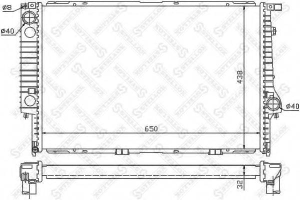 STELLOX 1025553SX Радіатор, охолодження двигуна