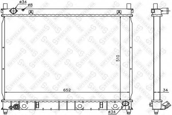 STELLOX 1025685SX Радіатор, охолодження двигуна