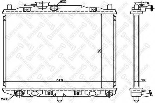 STELLOX 1025710SX Радіатор, охолодження двигуна