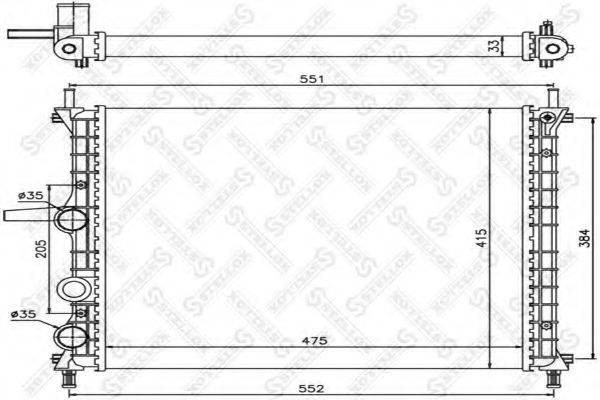 STELLOX 1025721SX Радіатор, охолодження двигуна