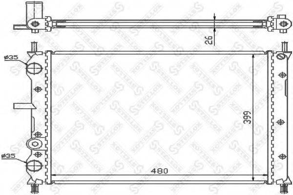 STELLOX 1025755SX Радіатор, охолодження двигуна