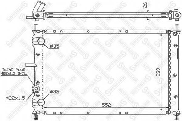 STELLOX 1025756SX Радіатор, охолодження двигуна