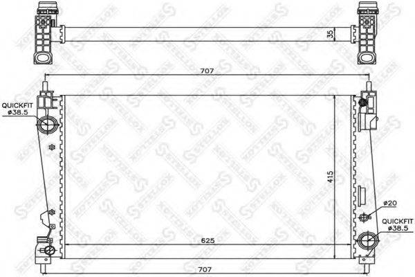 STELLOX 1025770SX Радіатор, охолодження двигуна