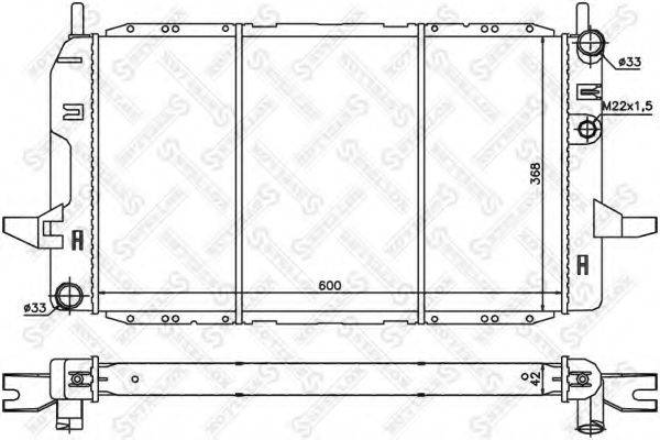 STELLOX 1025818SX Радіатор, охолодження двигуна