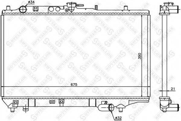 STELLOX 1025835SX Радіатор, охолодження двигуна