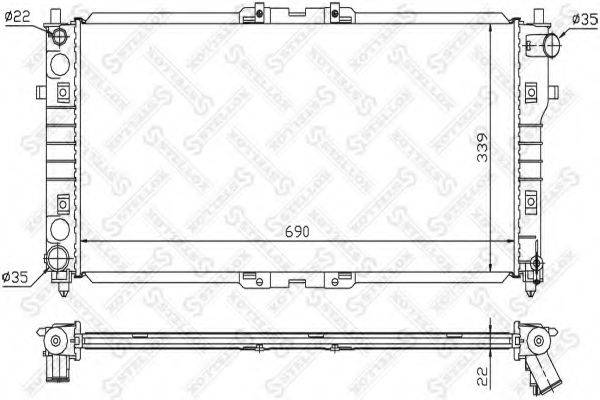 STELLOX 1025859SX Радіатор, охолодження двигуна