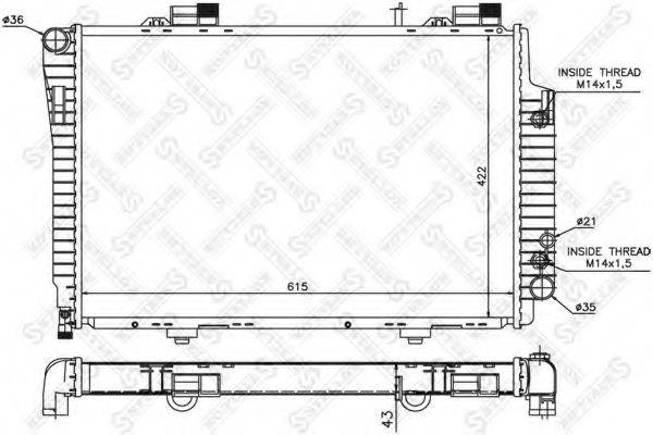 STELLOX 1025887SX Радіатор, охолодження двигуна