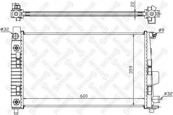 STELLOX 1025932SX Радіатор, охолодження двигуна