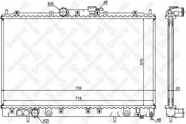 STELLOX 1025962SX Радіатор, охолодження двигуна