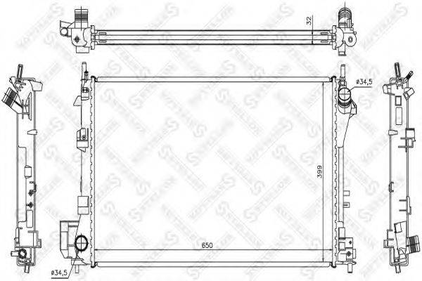 STELLOX 1026000SX Радіатор, охолодження двигуна