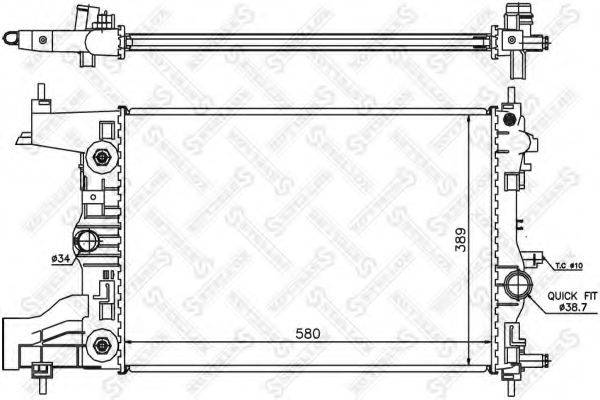 STELLOX 1026033SX Радіатор, охолодження двигуна