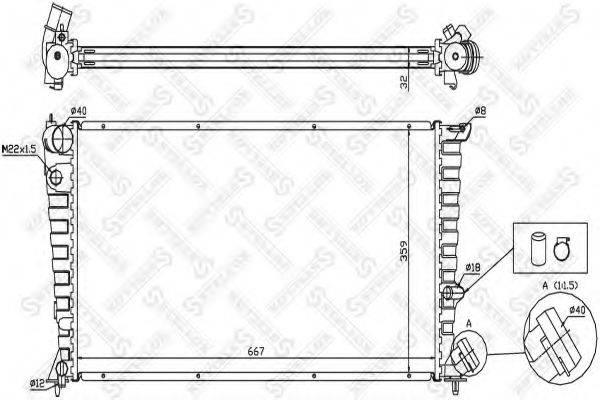 STELLOX 1026094SX Радіатор, охолодження двигуна