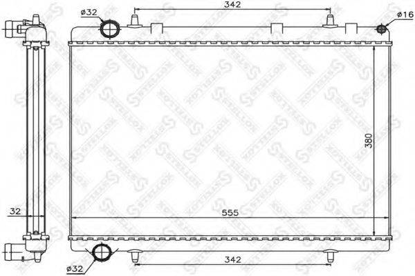 STELLOX 1026121SX Радіатор, охолодження двигуна