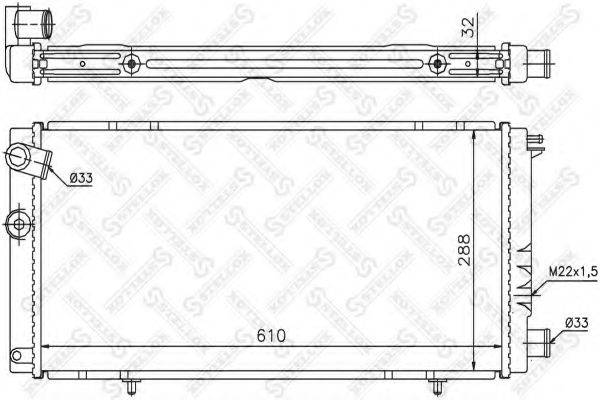 STELLOX 1026143SX Радіатор, охолодження двигуна