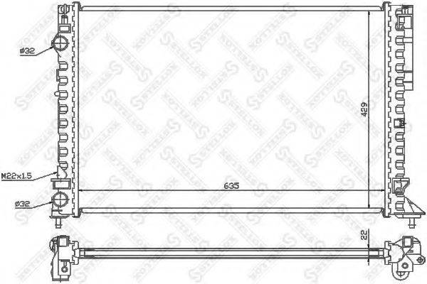 STELLOX 1026188SX Радіатор, охолодження двигуна