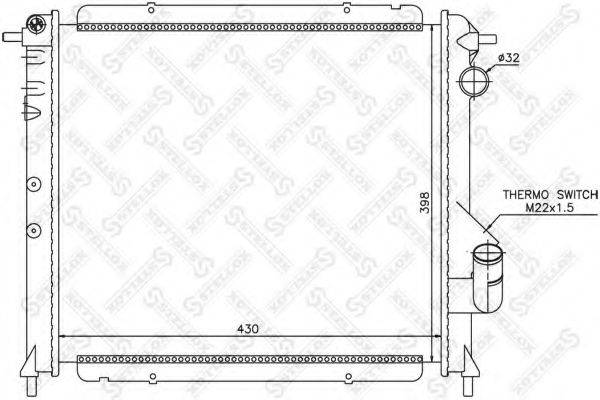 STELLOX 1026201SX Радіатор, охолодження двигуна