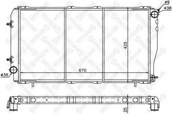 STELLOX 1026242SX Радіатор, охолодження двигуна