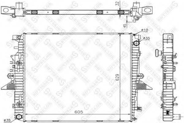 STELLOX 1026290SX Радіатор, охолодження двигуна