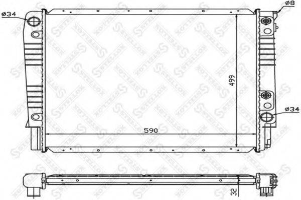 STELLOX 1026445SX Радіатор, охолодження двигуна