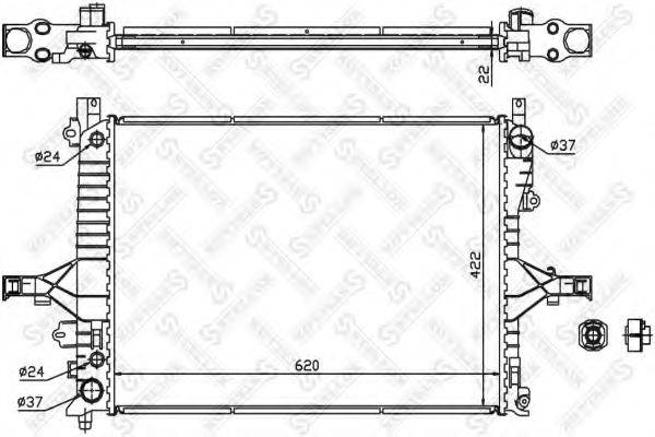 STELLOX 1026456SX Радіатор, охолодження двигуна