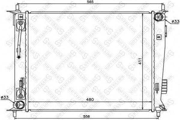 STELLOX 1026513SX Радіатор, охолодження двигуна