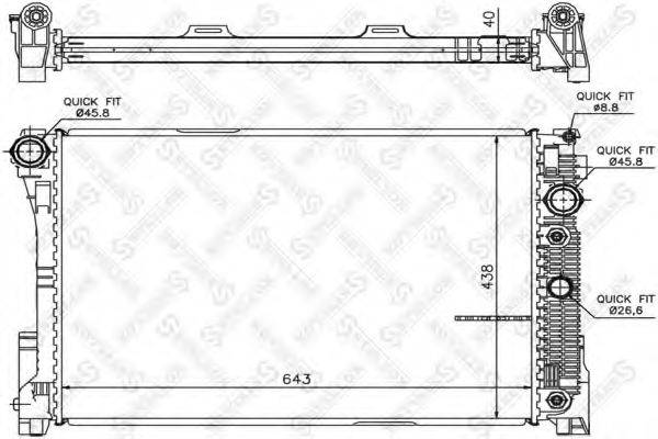 STELLOX 1026549SX Радіатор, охолодження двигуна